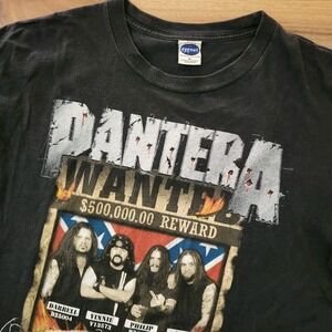 VTG PANTERA 2001 XL Reinventing The Steel Concert Tour Wanted Poster Shirt HTF